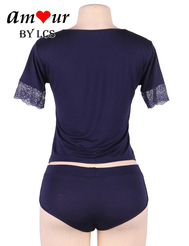 [cropped tee loungewear] - AMOUR Lingerie