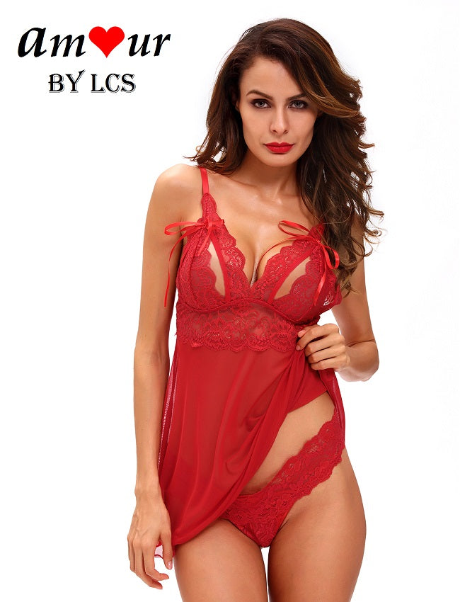 [sexy red lace lingerie] - AMOUR Lingerie