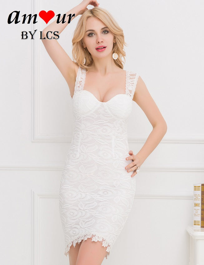 white lace clubbing party dress