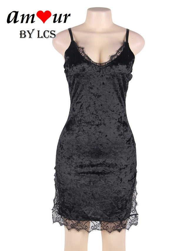 [black camisole dress LBD] - AMOUR Lingerie