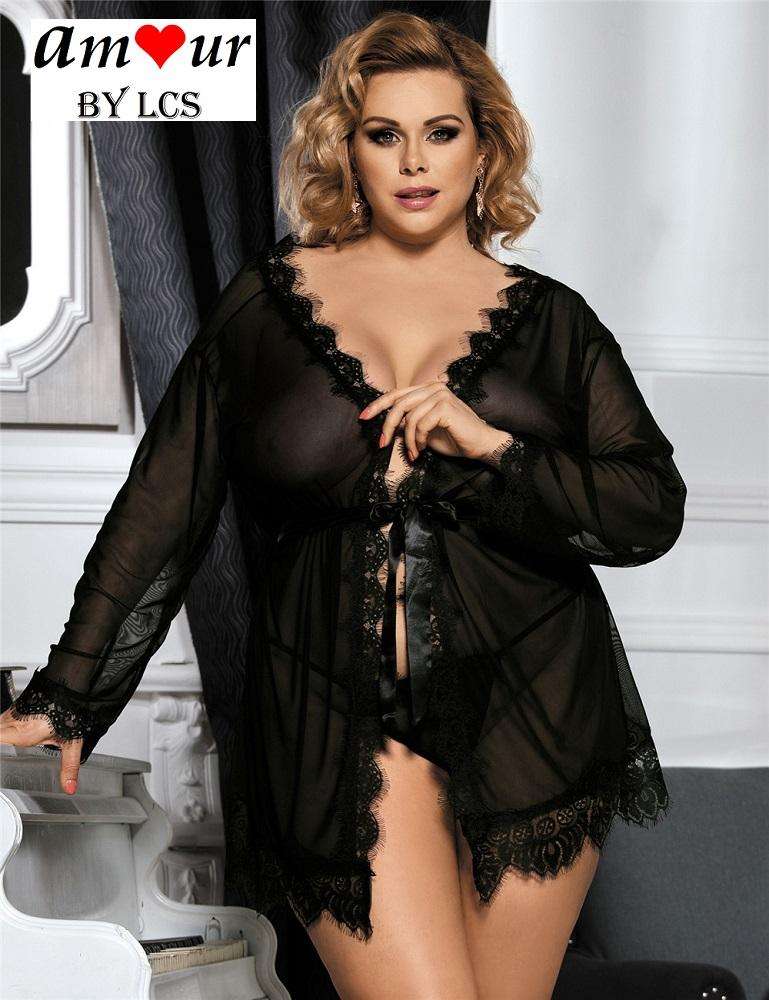 [sexy plus size robe lingerie] - AMOUR Lingerie